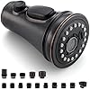 Kitchen Faucet Replacement Spray Head - with 15 Adapters, Pull Down Faucet Sprayer with 3-Function Nozzle, Oil-Rubbed Bronze, Kitchen Sink Faucet Head Replacement