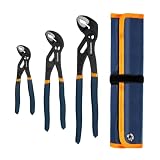 MANUFORE Water Pump Pliers, 7/10/12 Inch Tongue and Groove Pliers Set