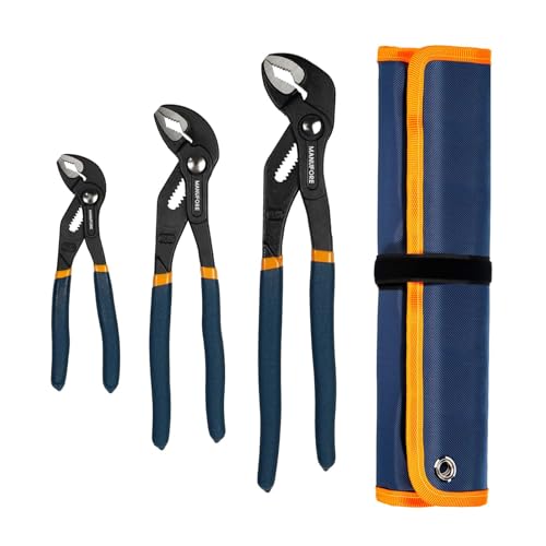 MANUFORE Water Pump Pliers 7/10/12 Inch Tongue and Groove Pliers Set