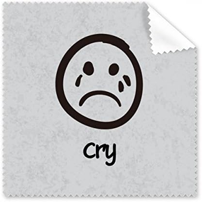 Cry Black Cute Chat Happy Pattern Cleaning Cloth Phone Screen Glasses Cleaner 5pcs image 2