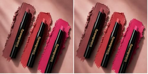 Image of BAKED BEAUTY Super Matte Lip Cream Crayon Pack of 6 Lipstick for Women | Long-Lasting 8 Hours Stay Non Transfer Retractable | Smudge Proof & Waterproof Lipstick Enriched with Jojoba Oil & Vitamin E 7.5g Midnight Kiss