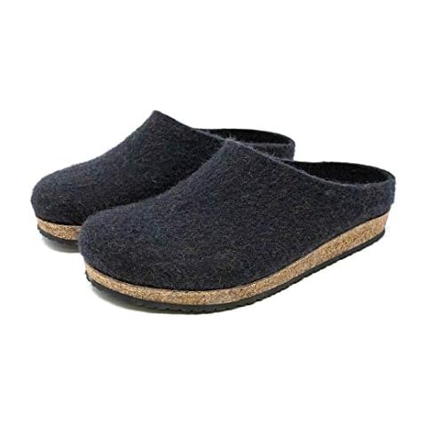 Stegmann Women's 'Essenz' Wool Clog with Cork Sole - Medium Width Graphite Cover