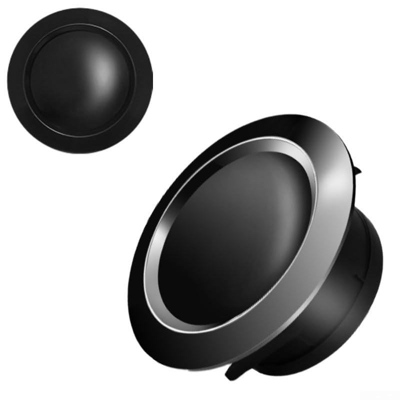 Bocchetta di scarico rotonda in ABS, nera, per cucina, bagno, 100 mm, 125 mm, 150 mm, 200 mm, varie applicazioni (125 mm)