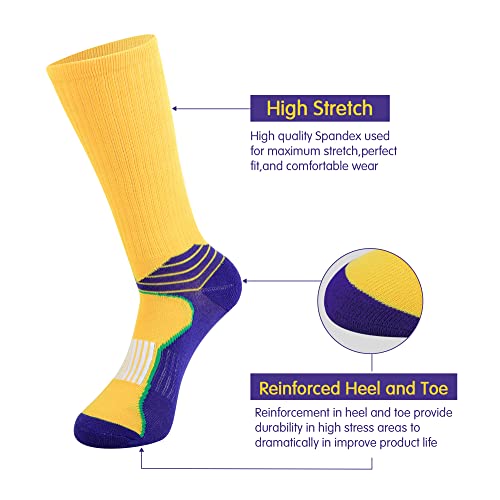 JOYNÉE Mens Athletic Performance Crew Socks for Running and Training 6 Pack3