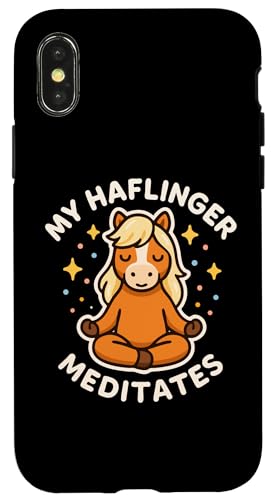 My Halflinger Horse Meditates �ʔ��� ���킢�� �X�}�z�P�[�X iPhone X/XS �p