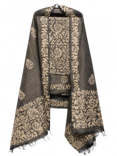 Image of HAIDER ALI AND SONS Women's Cotton Silk Batik Print Unstitched Salwar Suit Dress Material with Dupatta | Bhagalpuri Handloom Fabric | Casual, Office & Festival Wear