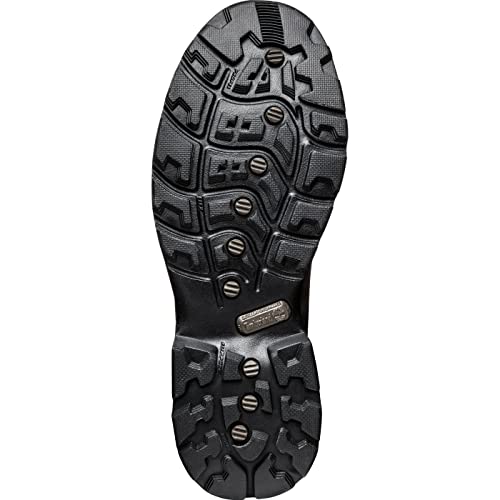 Timberland PRO Bota industrial masculina Flume, cano médio, biqueira de aço, impermeável, Marrom, 11