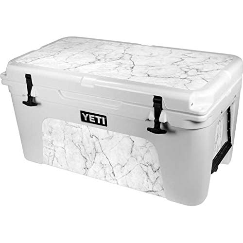 Skinit Decal Skin Compatible with YETI Tundra 65 Hard Cooler - Originally Designed White Marble Design