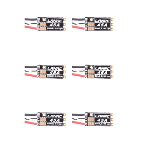 ESC BLHeli S 45A 2-6S pour drone FPV : lot de 6 contrôleurs de vitesse avec LED RVB