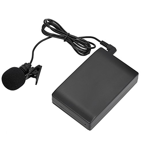 Gamogo Mini Micrófono con Clip FM inalámbrico Lavalier Mic Sistema de Amplificador de Voz w/Transmisor Receptor 6.5mm Fuera para Profesores Conferencia Conferencia Promoción del Habla