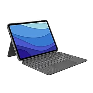 Logitech Combo Touch iPad Pro 11-inch(1st, 2nd, 3rd, 4th gen - 2018, 2020, 2021, 2022)Keyboard Case - Detachable Backlit Keyboard, Click-Anywhere Trackpad, QWERTY UK English Layout - Grey