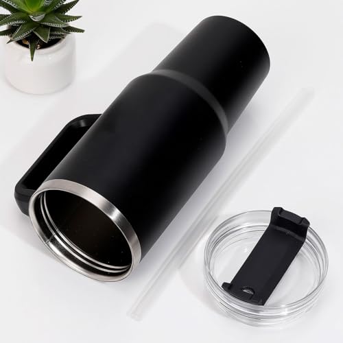 Image of IGP Personalized 1200 ml Tumbler with Handle & Straw | Same Day Delivery | Custom Name Stainless Steel Travel Mug | Double Walled Tumbler | Present for Him, Her, Husband, Wife & Friends