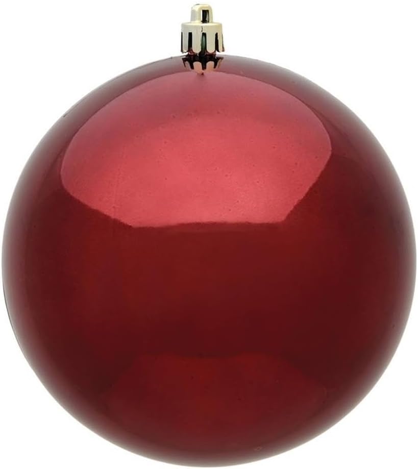 Vickerman 3" Plastic Ball Ornaments in Shiny Burgundy Red (Set of 32)