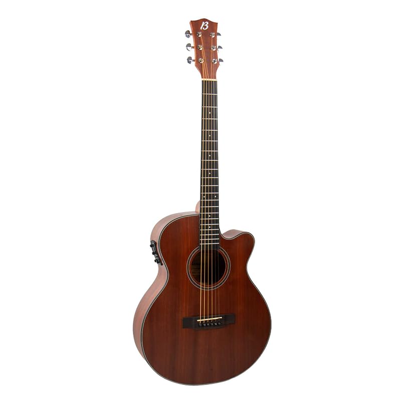 BAMBOO Guitarra Electroacustica Stage Mahogany 40 pulgadas, para principiantes, adultos, viajes, con...
