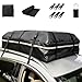 MITNOTY Car Roof Bag, 20 Cubic Feet Rooftop Cargo Carrier, 600D Waterproof Car Top Luggage Storage Bag for All Vehicles SUV with/Without Rack, Include Anti-Slip Mat, 8 Reinforced Straps, 6 Door Hooks