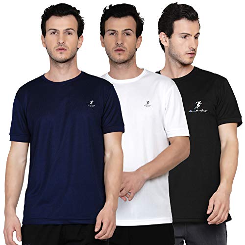 Image of Men's DRI FIT Sports Tshirt /SWEATPROOF /Anti Microbial /Extra Stretch /for Pickleball, Gym, Training, Badminton, Cricket, Tennis, Yoga, Golf (All Sports) All Colours & Sizes, Full & Half Sleeves