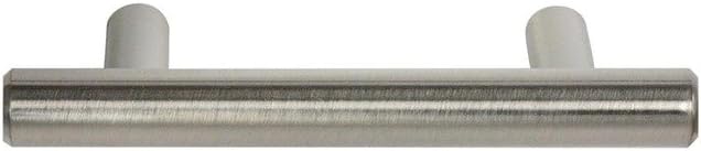 CKP Brand #3489-2-1/2 in. (64mm) CKP Brand Steel Bar Pull, Brushed Nickel - 10 Pack