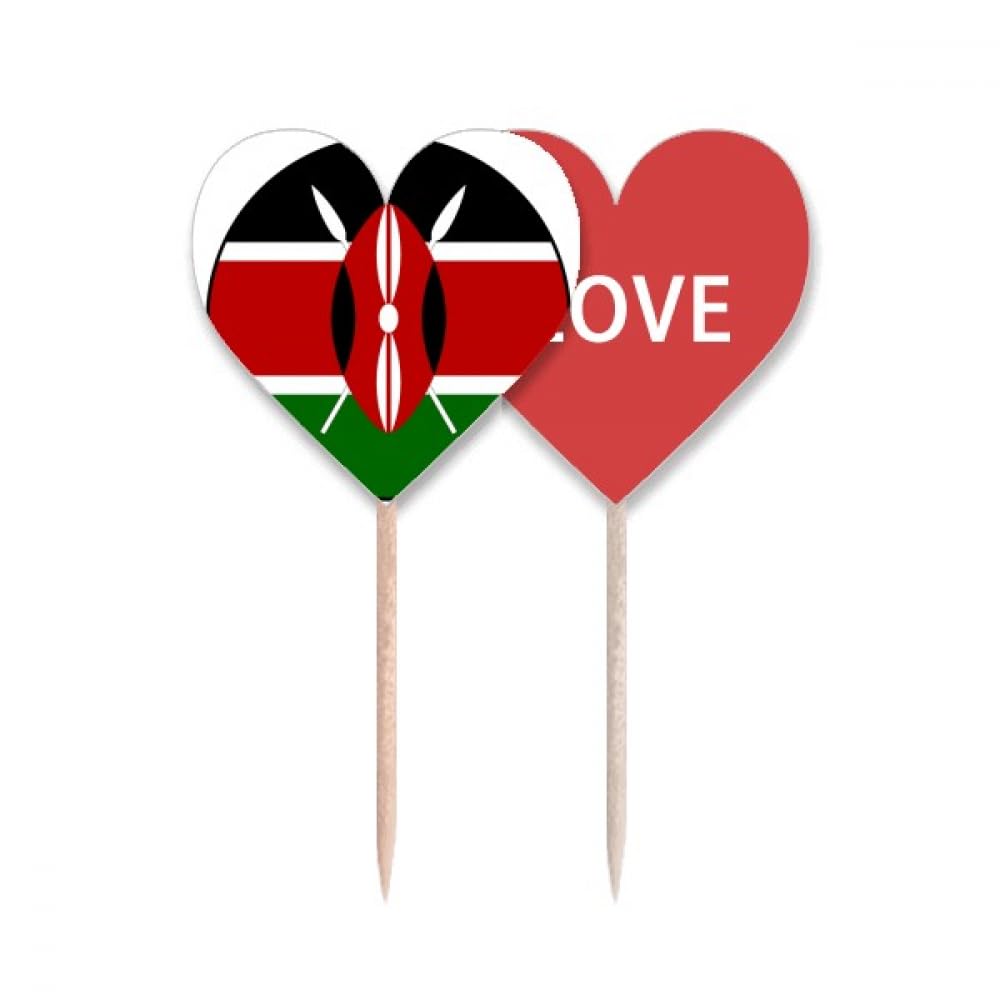 Drapeau Kenya cure-dents pic cupcake avec emblème national Afrique