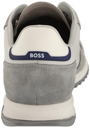 Image of BOSS Men's Zayn Low Profile Suede Leather Two Tone Sneaker