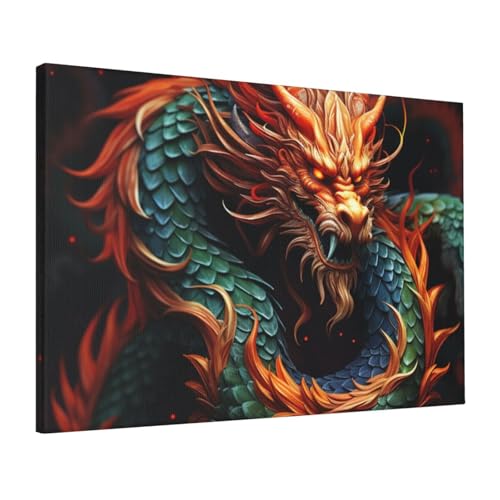 Impression dragon chinois sur toile LPSRTWE pour créer un salon zen