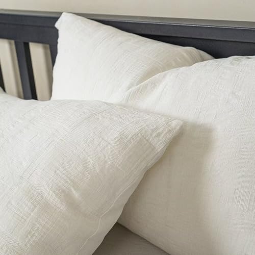 Parure de lit pour lit simple blanc, linge de maison hôtel S06 chic - 4