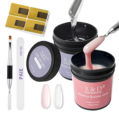 Kit de Esmalte Gel UV Polygel 2 Botellas 100g miniatura 1
