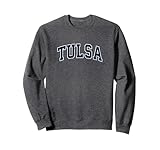Tulsa Oklahoma OK Vintage Sports Design Navy Design Sweatshirt