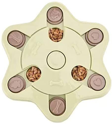 Dog Slow Feeder Interactive Puzzle Toys Dispenser Slowly Eating Bowl Pet Dogs Training Game (Color : B Size : One Size) (C One Size)