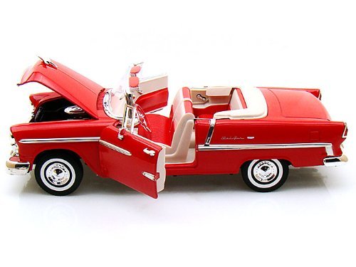 Amazon.com: 1955 Chevy Bel Air Convertible 1/18 Red : Arts, Crafts