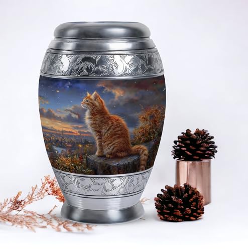 Image of Enigmatic Pet Urn Cat Urns for Ashes - Funeral Urns - Companion Urns - Funeral Urns for Human Ashes - Urn for Adult Male - Adult Urns for Men (10 inch)