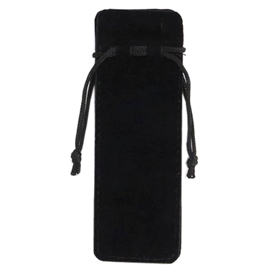 Amazon | 14cm x 5cm リップ用ギフト用巾着 (カラー)01.ブラック