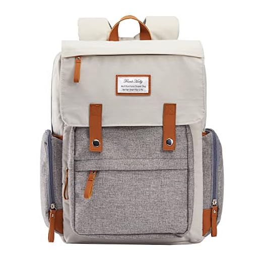 Diaper Bag Backpack Frank Mully Large Multifunction Travel Baby Bag for Mom Dad Cream White