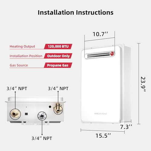 Mizudo Propane Gas Tankless Water Heater Mizudo 5.1 Gpm thumb #7