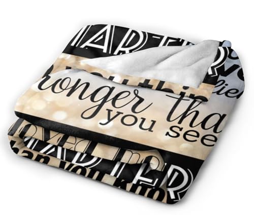 HGOD DESIGNS Life quote Throw Blanket with Always Remember You Are Stronger Braver Smarter Soft Blankets and Throws 100x130cm Caring for Women Men - Image 4