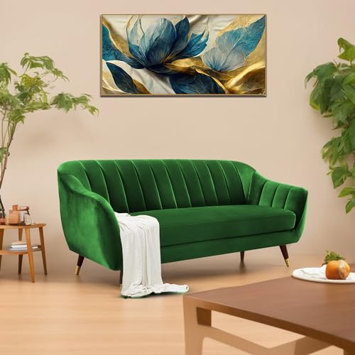 Image of Atticus 3-Seater Premium Fabric Sofa for Living Room, Office & Home (Green) | Comfortable Modern Sofa Couch for Hall & Guest Room | Stylish Durable Furniture with 1-Year Warranty