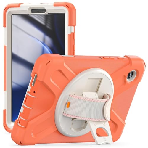 Étui de protection Samsung Tab A9 pour l'extérieur avec sangle orange