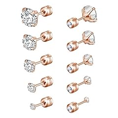 Rose Gold-White CZ