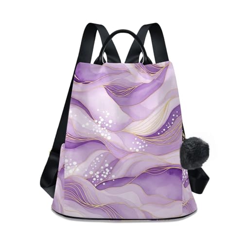 Sac à dos violet lavande pour femme sac à dos antivol étanche et sac de voyage urbain