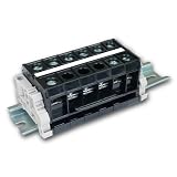 Dinkle Screw Terminal Strips Set 600V 60A * 6 Positions Screw Terminal Strip, 2*Cover, 3 * Making Bl