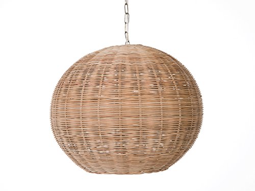 Kouboo 1050103 Panay Wicker Ball Hanging Ceiling Lamp, One Size, Wheat #TOP11