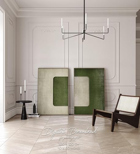 Art imprimable vert olive grand format 60x80cm pour décoration murale minimaliste de salon
