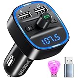 ✅ 2 Ports USB et Charge Sécurisée : transmetteur radio Bluetooth de voiture avec 2 ports USB (5V à 2.4A et 5V à 1A), vous pouvez charger deux appareils en même temps. Livré avec un adaptateur USB-C vers USB pour la plupart des appareils USB. Avec les fonctions intégrées telles que la protection contre les surintensités, la protection contre les surtensions, le contrôle intelligent de la température, la protection contre les courts-circuits, il garantit efficacement une charge sûre.