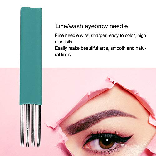Microblading Needles - Makeup Eyebrow Shader Tattoo Needle Blade Accessories Disposable Embroidery For Microblading Manual Eyebrow Tattoo Pen For Permanent Makeup 50Pcs(01) #TOP2