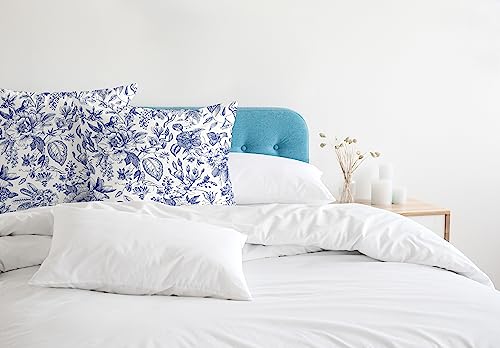 Chinoiserie Pillow Covers Set Of 2 Outdoor Blue And White Porcelain Floral Decoration Cushion Cover Vintage Pillow Case For Bed Living Room Couch Home Decor, 18X18 Inches #TOP3