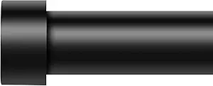 Curtain Rods for Windows 28 to 48 Inch(1.5-5 Feet),Black 1'' Diameter Drapery Rods with End Cap Style Design,Modern Adjustable Heavy Duty Curtain Rod,Size:30''-60''