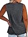 Plus Size Tank Tops for Women Summer Sleeveless Henley T-Shirts Tops Casual Button Down Tunics Shirts 01-Dark Grey
