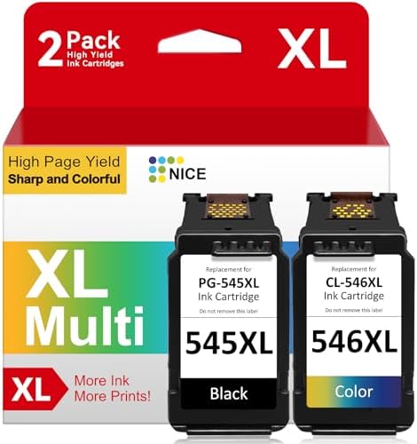 PG-545XL CL-546XL für Canon Druckerpatronen 545 546 für Druckerpatronen Canon 545 546 XL, 545XL 546XL Multipack für Pixma MX495 TS3350 TS3150 TS3450 TR4551 TR4550 MX490 TR4500 TS31