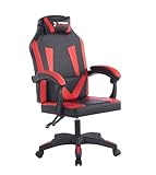 Cadeira Gamers XTreme Supra Ergonômica, Confortável e Design Moderno Estilo para Jogadores Exigentes, Apoio para Cabeça, Braços e Pés, na Cor Preta e Vermelha.