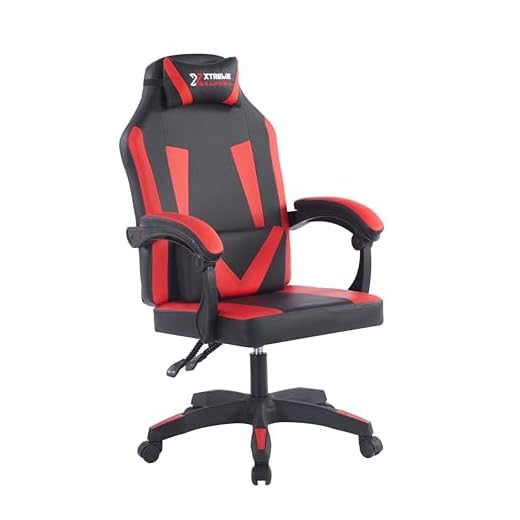 Cadeira Xtreme Gamers Supra Giratória Reclinável Altura Ajustável Preta e Vermelha