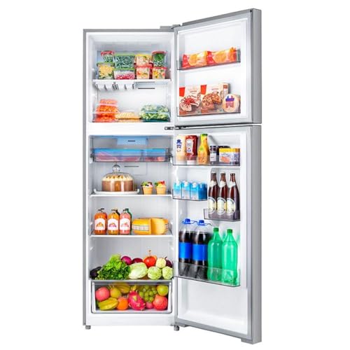 Geladeira Midea Duplex MD-RT572EVD461 Frost Free Inox com Painel Touch e Turbo Freezer – 425 litros – 110V